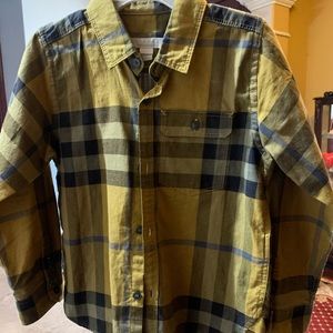 Mustard Yellow Burberry button down shirt